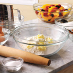 Duralex Made In France Lys Stackable Glass Bowl, Set of 6, 6-Quart, 12.25-Inch