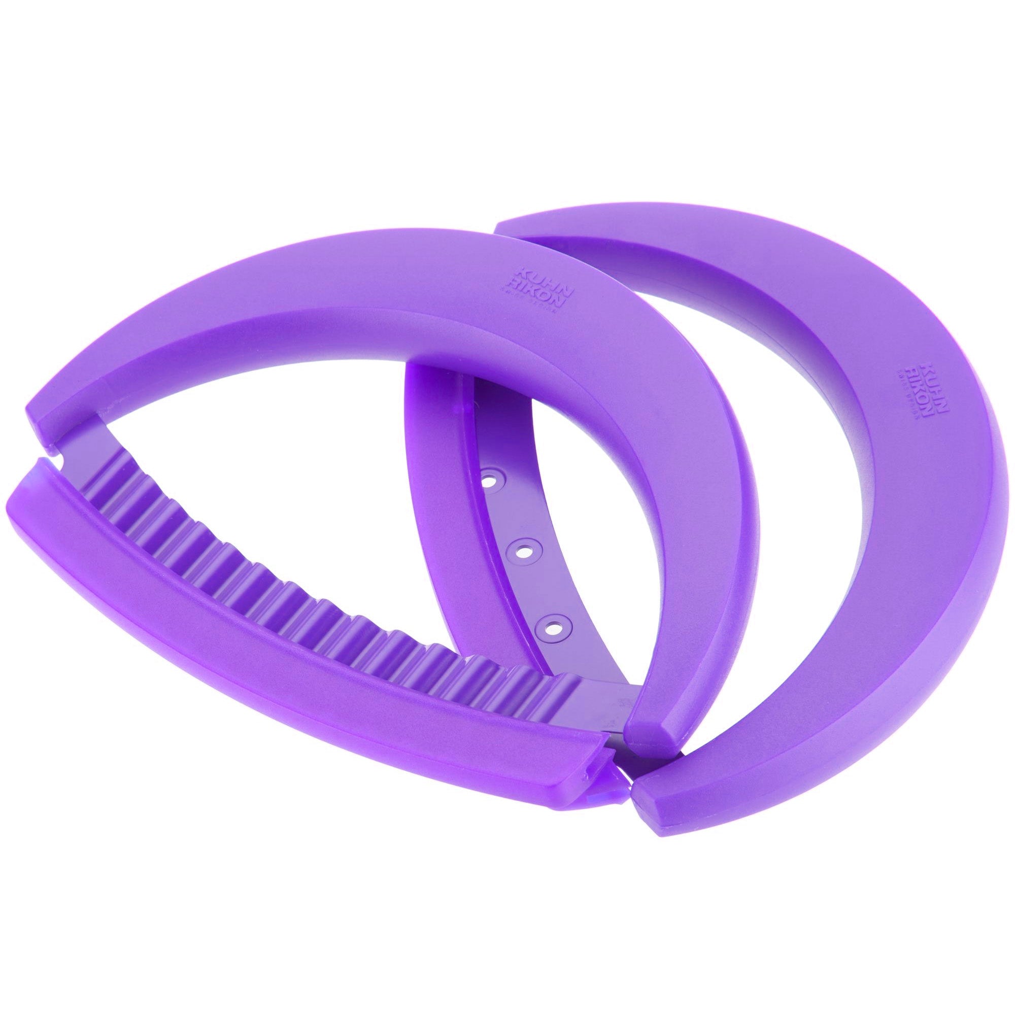 Kuhn Rikon 2-Piece Crinkle Mezzaluna Knife Set, Purple