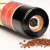 Mobi Wine Bottle Design Peppermill with Ceramic Grinding Mechanism