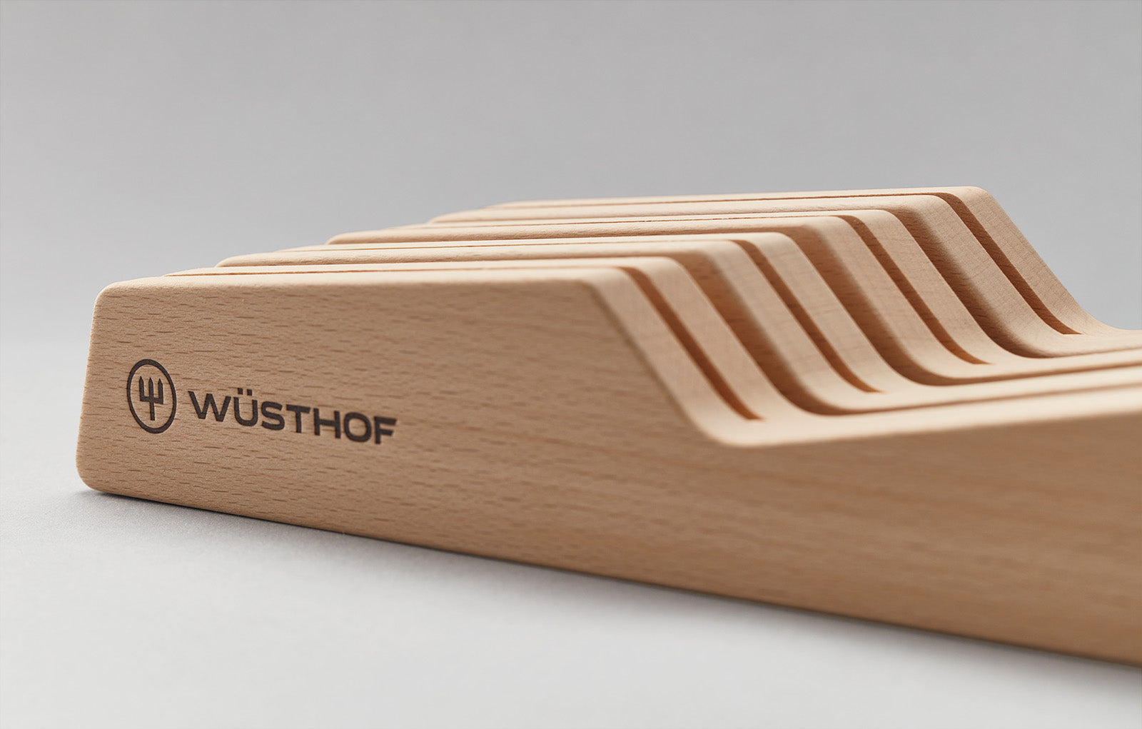 Wusthof 7-Slot In-Drawer Knife Storage Tray Block, Beechwood