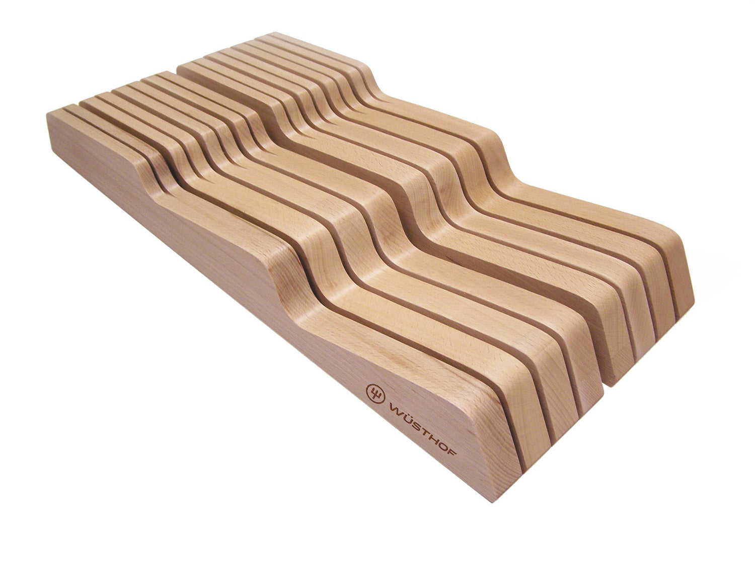 Wusthof 14-Slot In-Drawer Knife Storage Tray Block, Beechwood