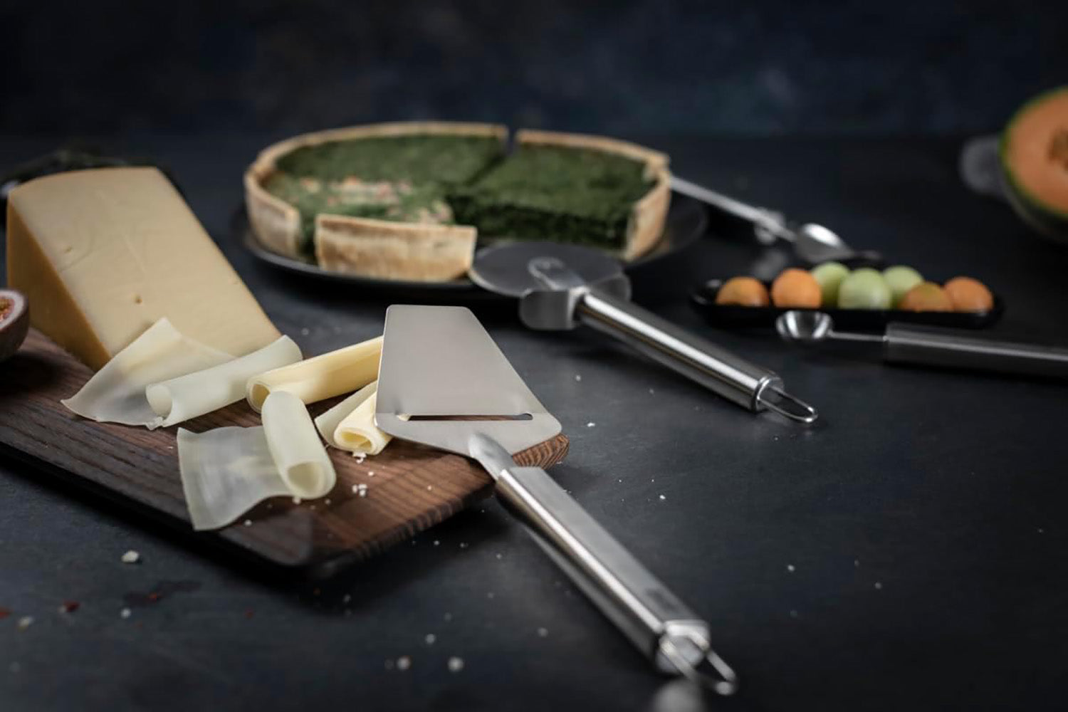 Kuhn Rikon Essential Cheese Slicer, Stainless Steel Blade for Hard & Semi-Hard Cheeses