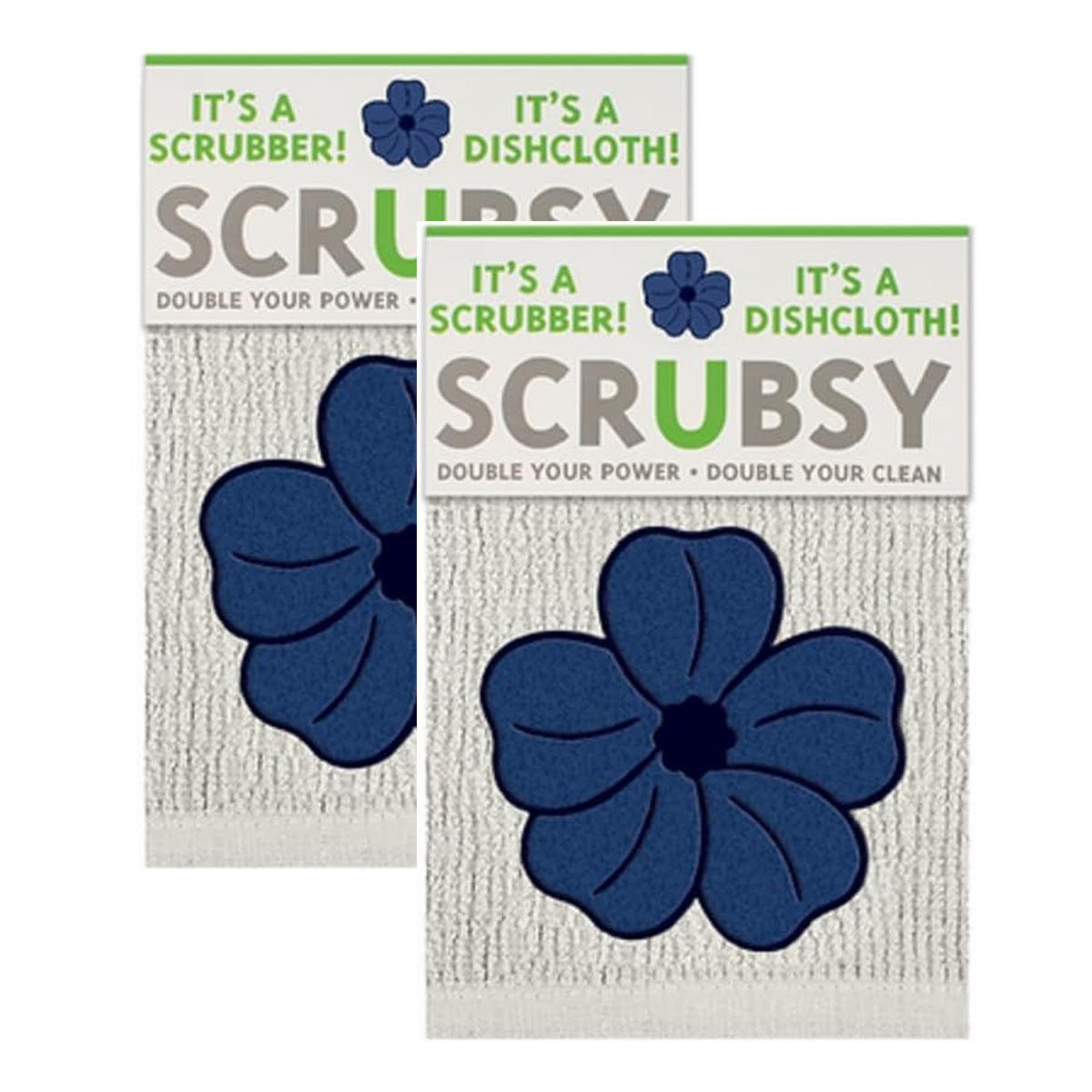 MU Kitchen Scrubsy Dish Cloth and Scrubber, Set of 2, Floral
