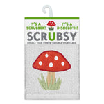MU Kitchen Scrubsy Dish Cloth and Scrubber, Set of 2, Mushroom