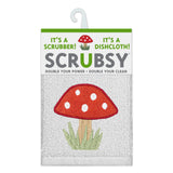 MU Kitchen Scrubsy Dish Cloth and Scrubber, Set of 2, Mushroom