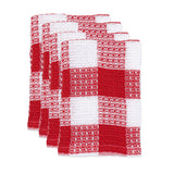 MU Kitchen Nana's Cloth Cleaning and Dish Cloth, Set of 4, Crimson