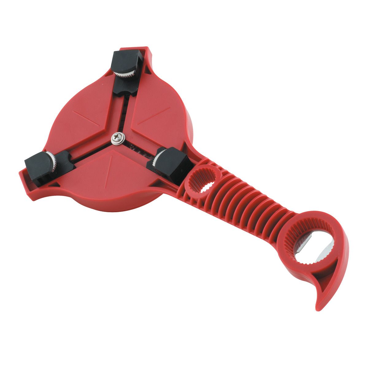 Kuhn Rikon 5-in-1 Multipurpose Opener for Jars, Bottles, and Cans, Red