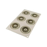 Silikomart Mini Raggio Silicone Mold, Flexible Tray Creates 6 Rounded Desserts or Cakes with Ribbed Detail