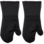 MU Kitchen Silicone Oven Mitt, Set of 2, Onyx