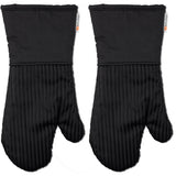 MU Kitchen Silicone Oven Mitt, Set of 2, Onyx