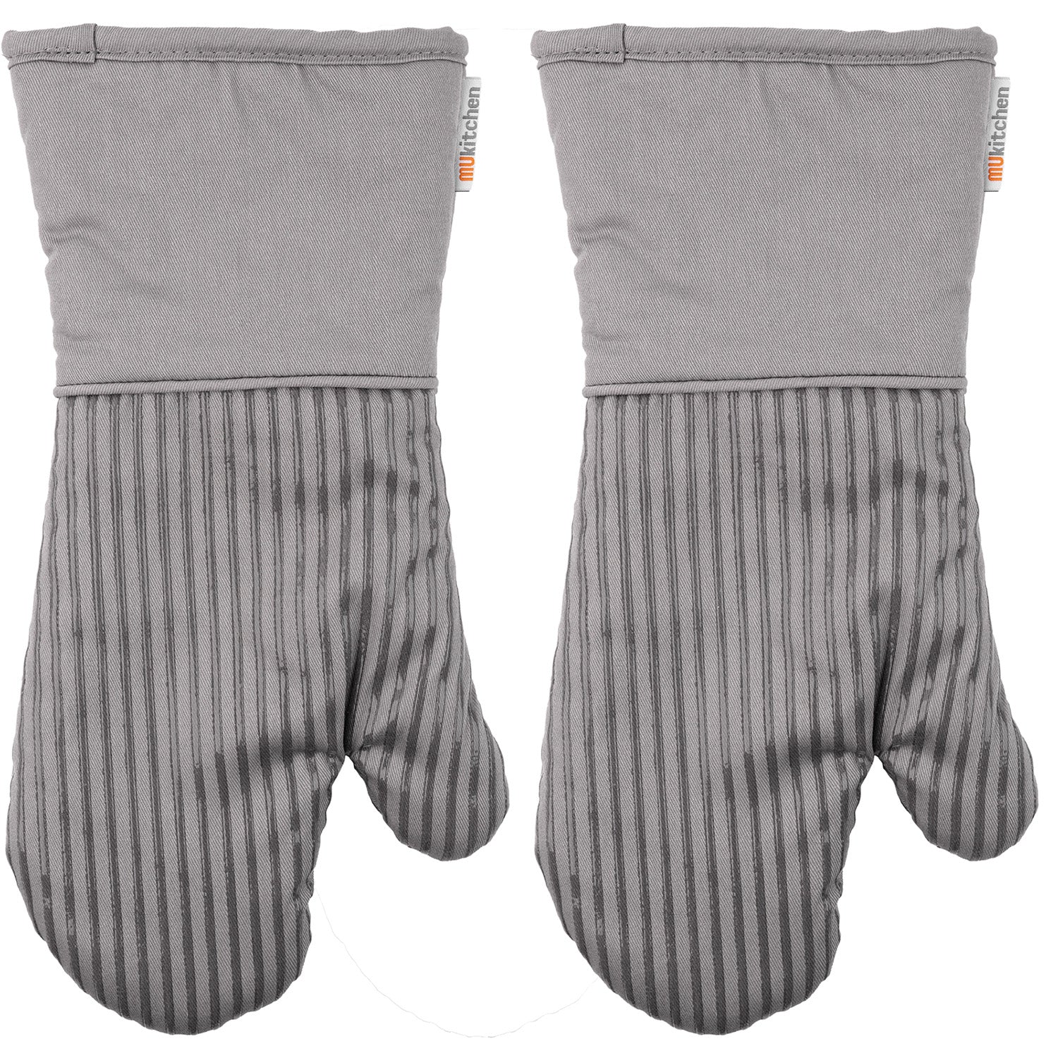 MU Kitchen Silicone Oven Mitt, Set of 2, Steel