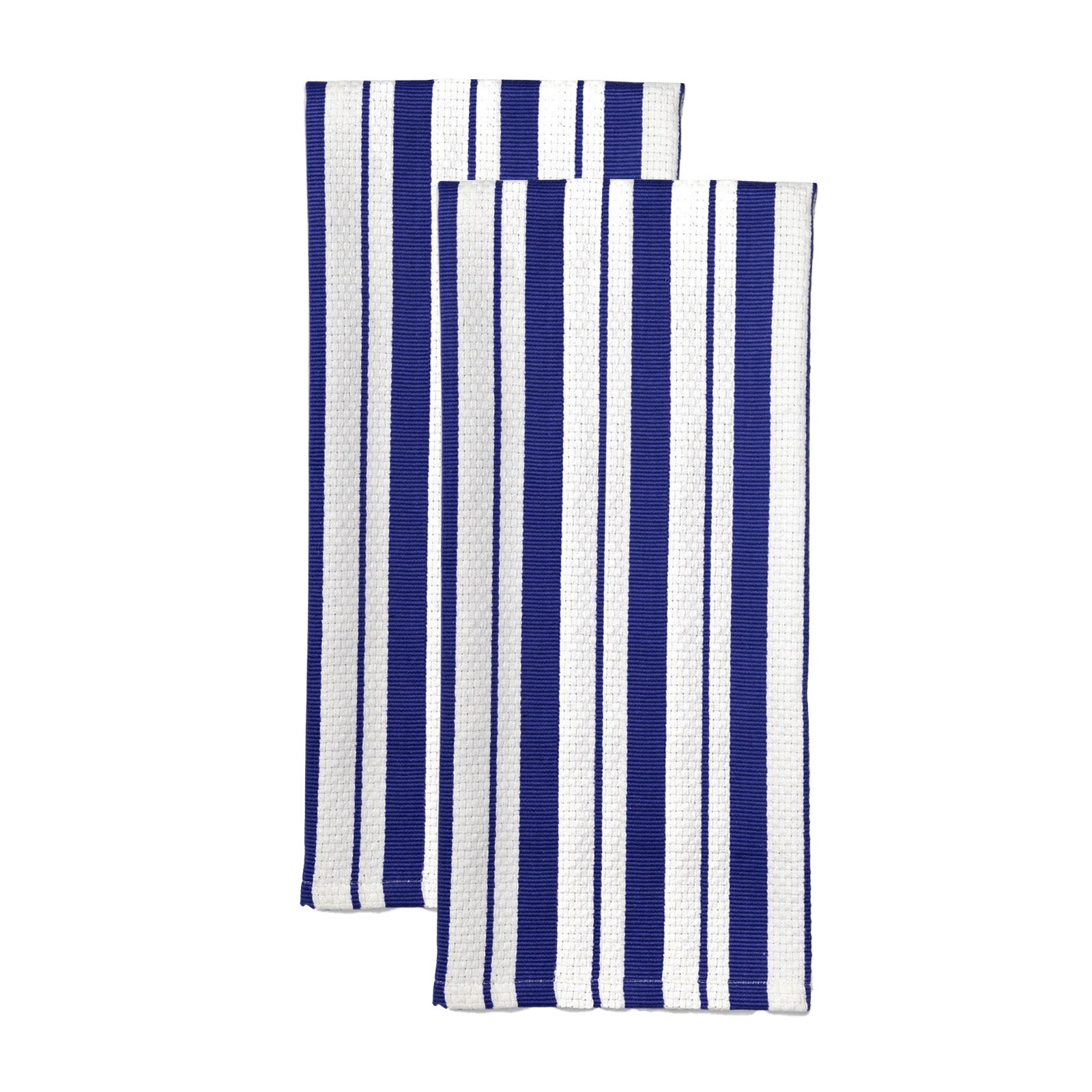 MU Kitchen Basketweave Dish Towel, Set of 2, Ink Blue