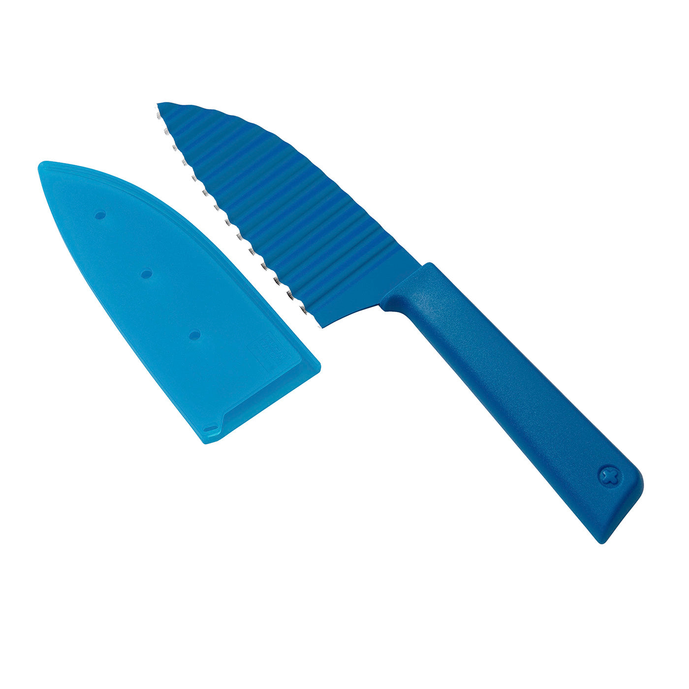 Kuhn Rikon Colori+ Crinkle Cut Garnish Knife, 5-Inch, Blue
