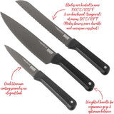 Kuhn Rikon ICED Straight Utility Knife 5.12-Inch, Ice Hardened German Stainless Blade