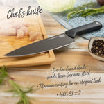 Kuhn Rikon ICED 3 Piece Knife Set, Paring, Chef, Bread, Ice Hardened German Stainless Blade