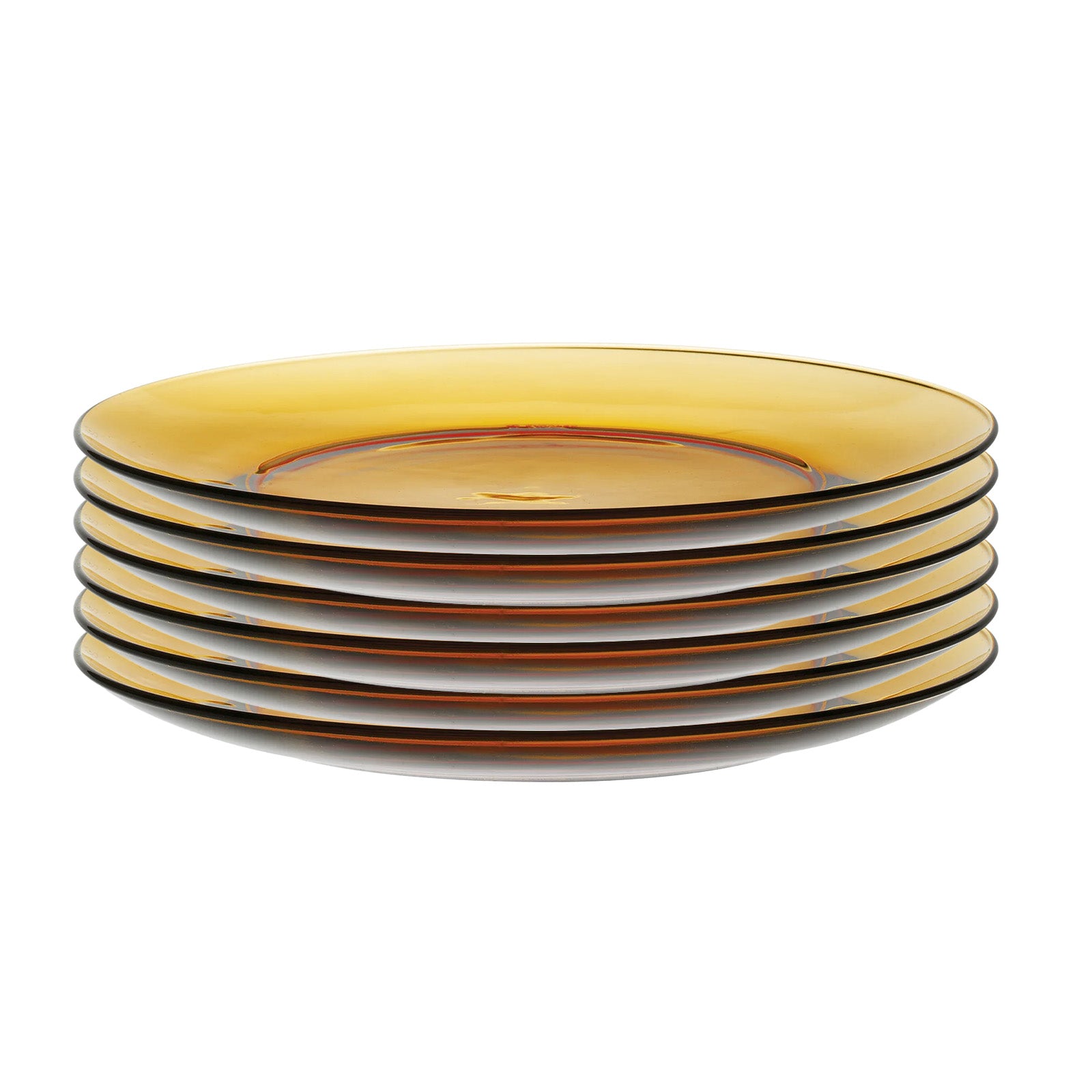 Duralex Lys Amber 7.5 Inch Desert Plate, Set Of 6