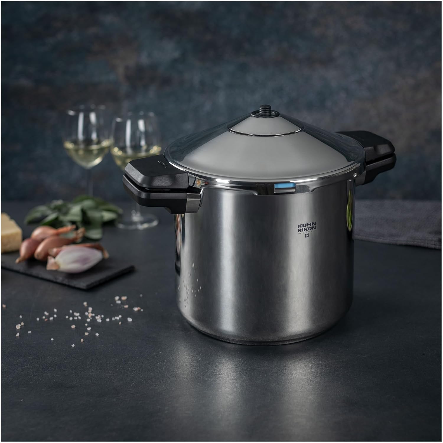 Kuhn Rikon Duromatic INOX Dual handle Stovetop Pressure Cooker, 7.4-Quart