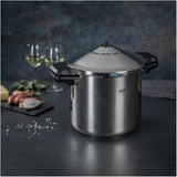 Kuhn Rikon Duromatic INOX Dual handle Stovetop Pressure Cooker, 7.4-Quart