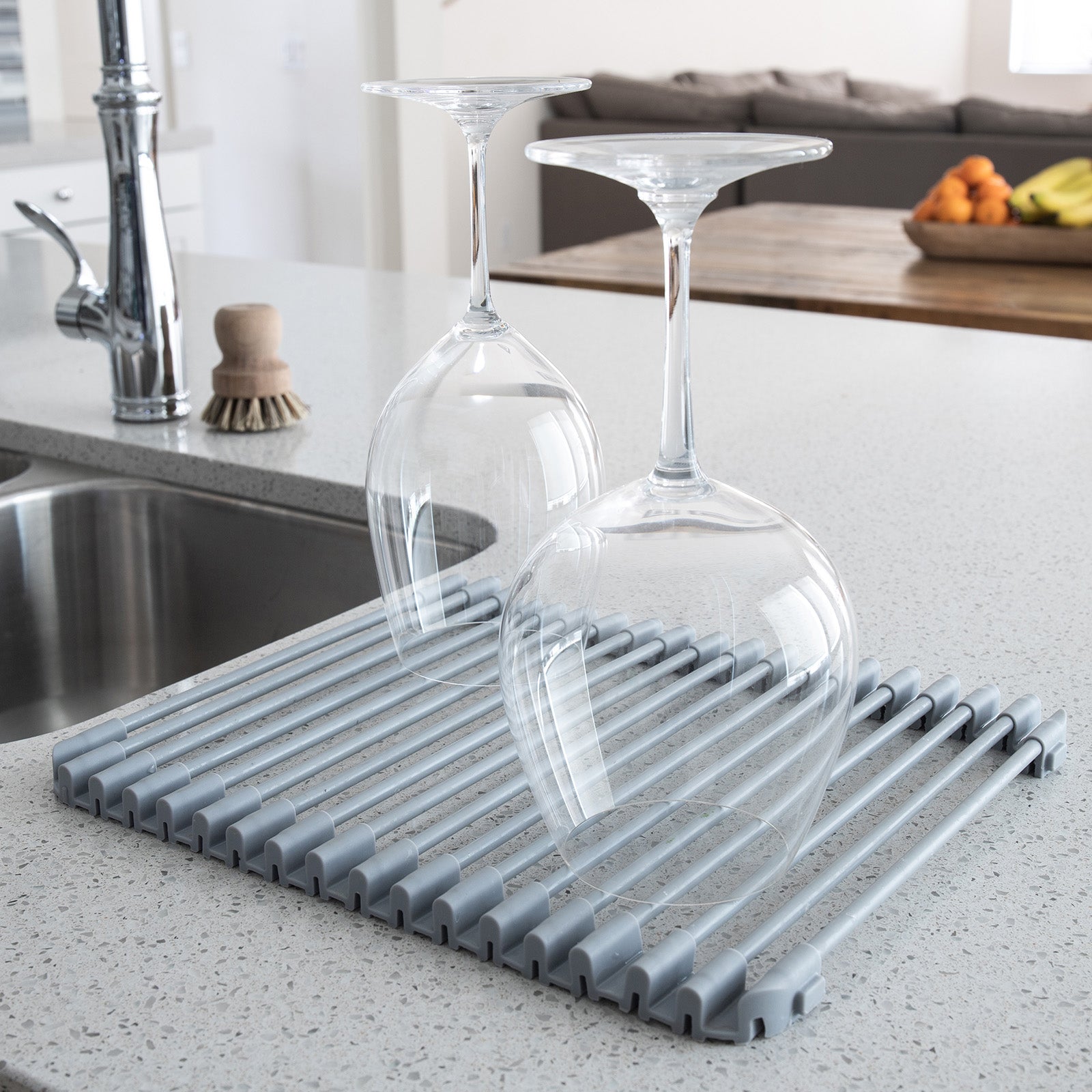 Better Houseware Multipurpose Roll Up Rack, Silicone coated Stainless Steel, Small