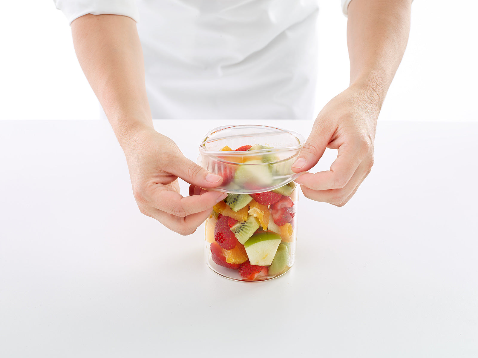 Lekue Reusable Flexible Strech Top Lid, Platinum Silicone, 8"