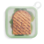 Lekue Reusable Sandwich & Baguette Case, Platinum Silicone, Air Tight, Sandwich