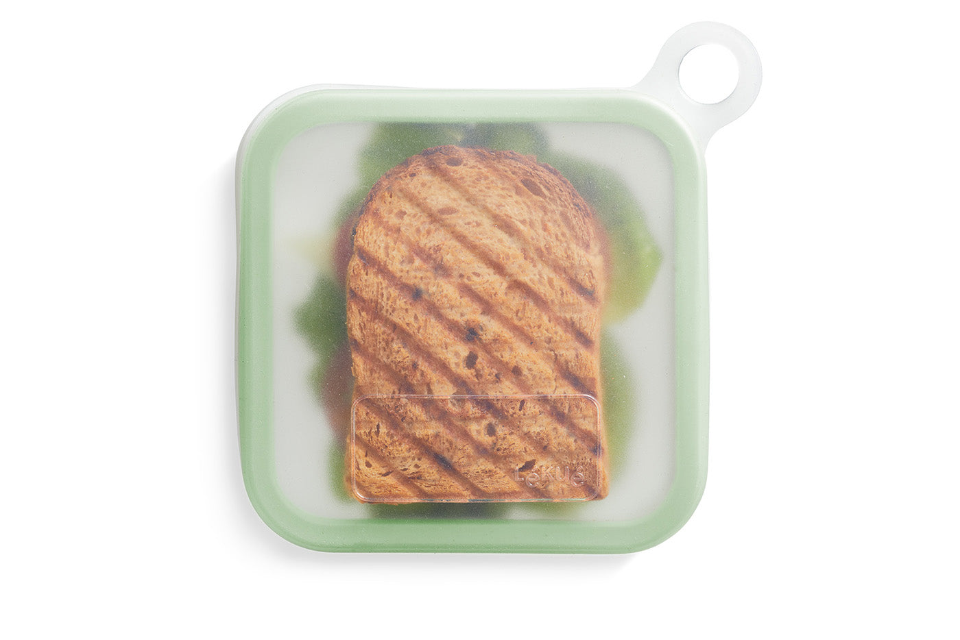 Lekue Reusable Sandwich & Baguette Case, Platinum Silicone, Air Tight, Sandwich