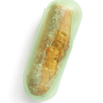Lekue Reusable Sandwich & Baguette Case, Platinum Silicone, Air Tight, Sandwich