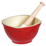 Emile Henry Made In France Mortar and Pestle, Burgundy