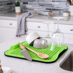 Better Houseware 2-Piece Silicone Drying Mat, Green