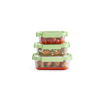 Lekue 100% Airtight Rectangular Glass Food Storage Container, 34 oz
