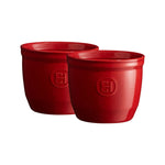 Emile Henry Made in France 6.75 oz Ramekin, Set of 2, 3.25" by 2.75", Burgundy