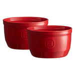 Emile Henry Made in France 8.5 oz Ramekin, Set of 2, 4" by 2.5", Burgundy