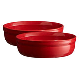 Emile Henry Made in France 8.5 oz Creme Brulee, Set of 2, 5" by 1.5"