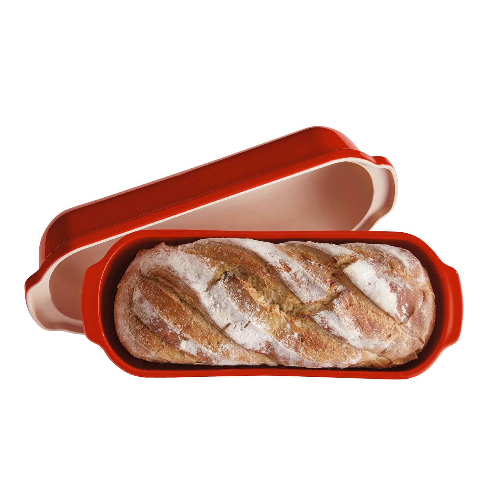Emile Henry Italian Bread Loaf Baker, Burgundy