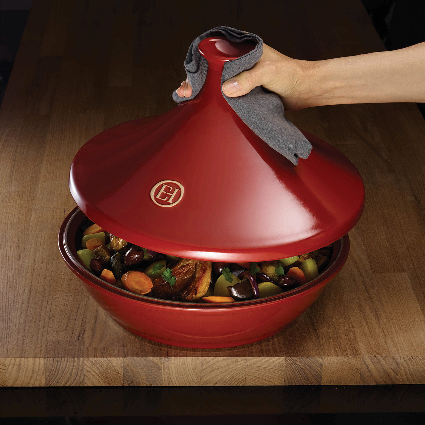 Emile Henry Flame Tagine, 3.7 Quart, Burgundy
