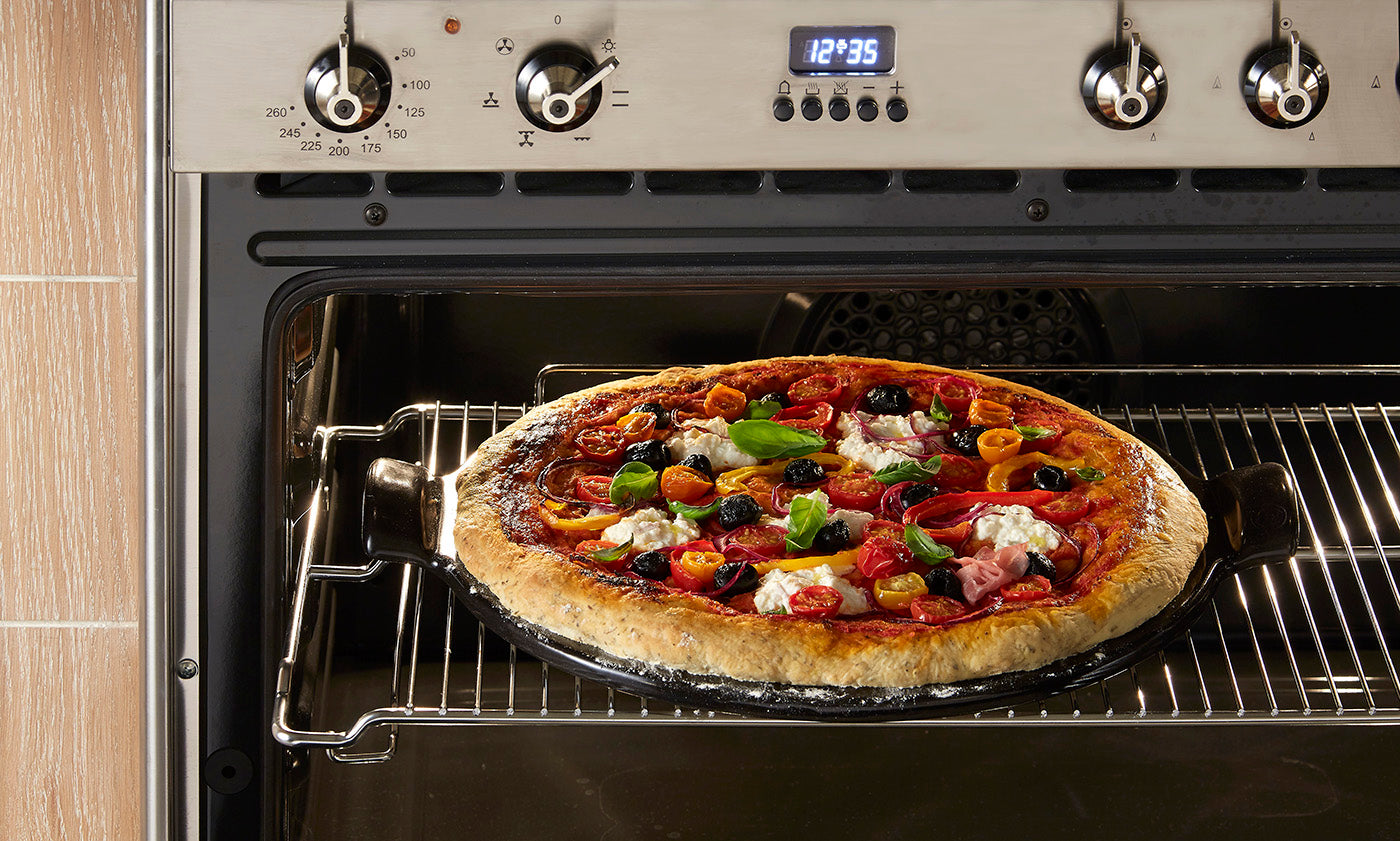 Emile Henry Made in France 14.5-Inch Flame Top Pizza Stone, Burgundy Red