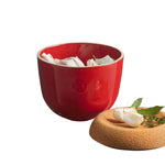 Emile Henry Made in France Garlic Pot, Burgundy