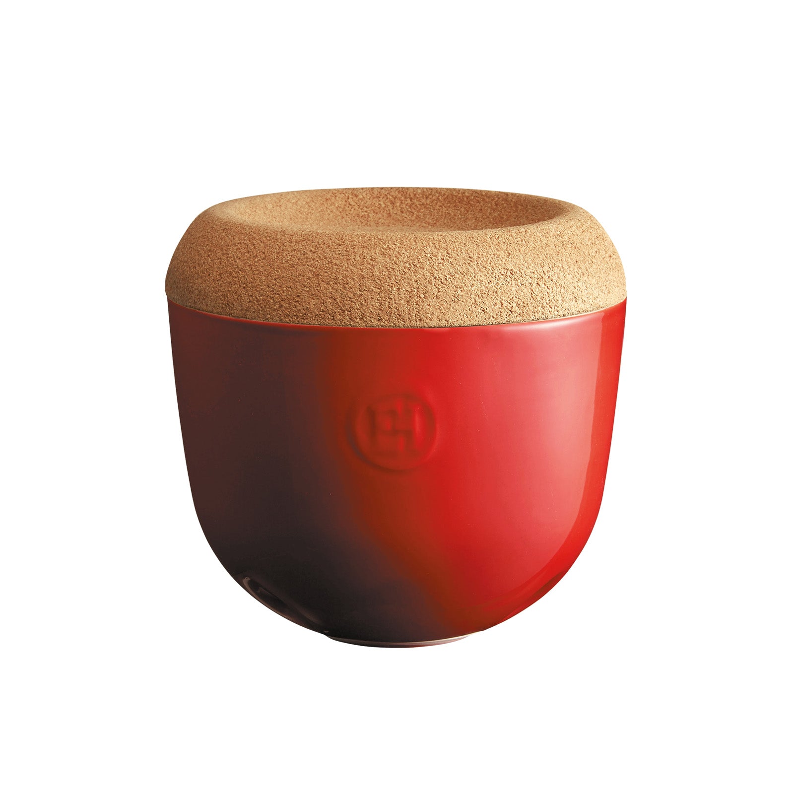Emile Henry Made in France Garlic Pot, Burgundy