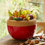 Emile Henry Deep Food Storage Bowl, 10.6-Inch, Burgundy