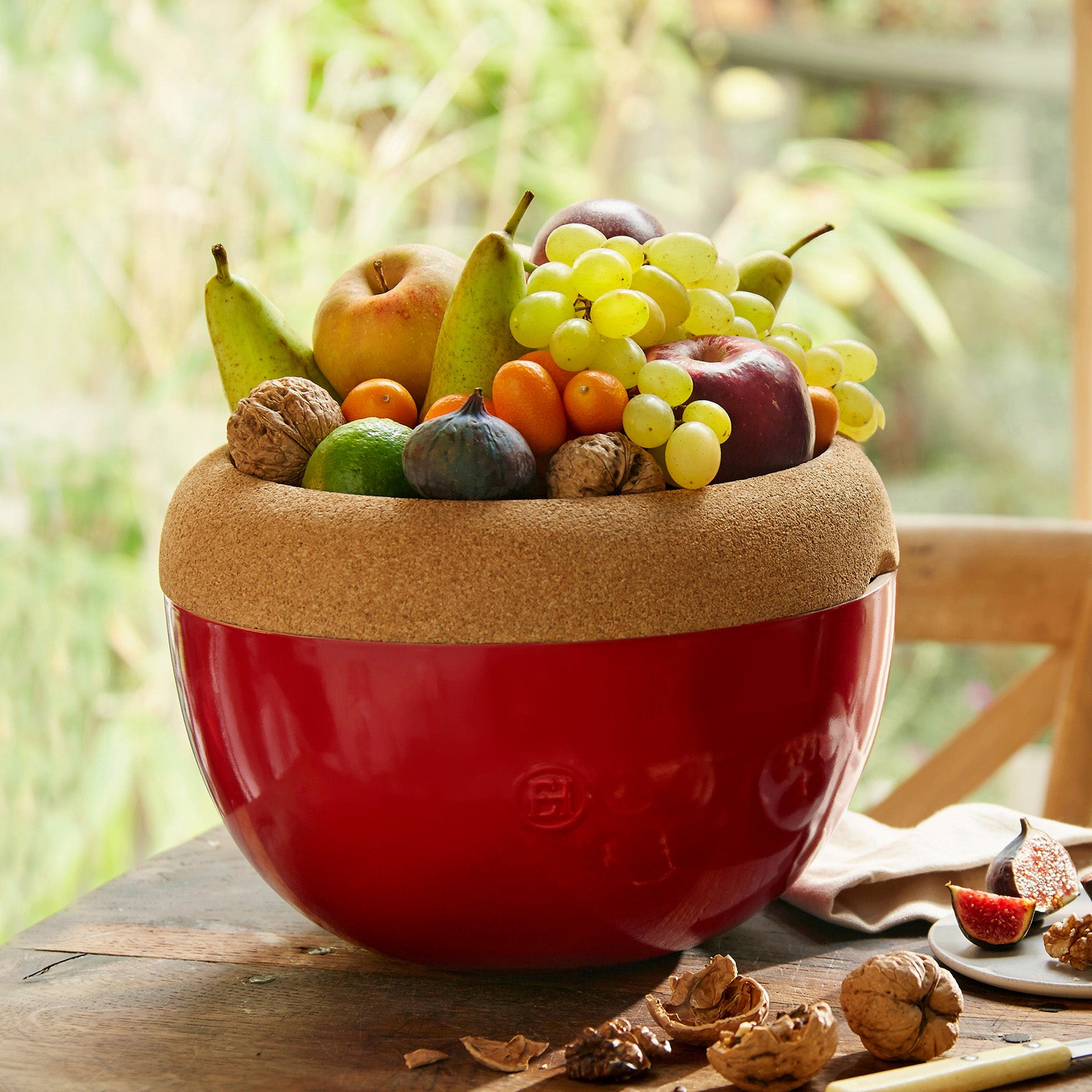 Emile Henry Deep Food Storage Bowl, 10.6-Inch, Burgundy