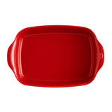 Emile Henry Small Rectangle Baking Dish Ultime, 11.5" X 7.5", Burgundy