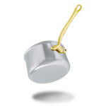 Mauviel M'Cook B 5-Ply Stainless Steel Sauce Pan With Lid and Brass Handle, 1.8-qt