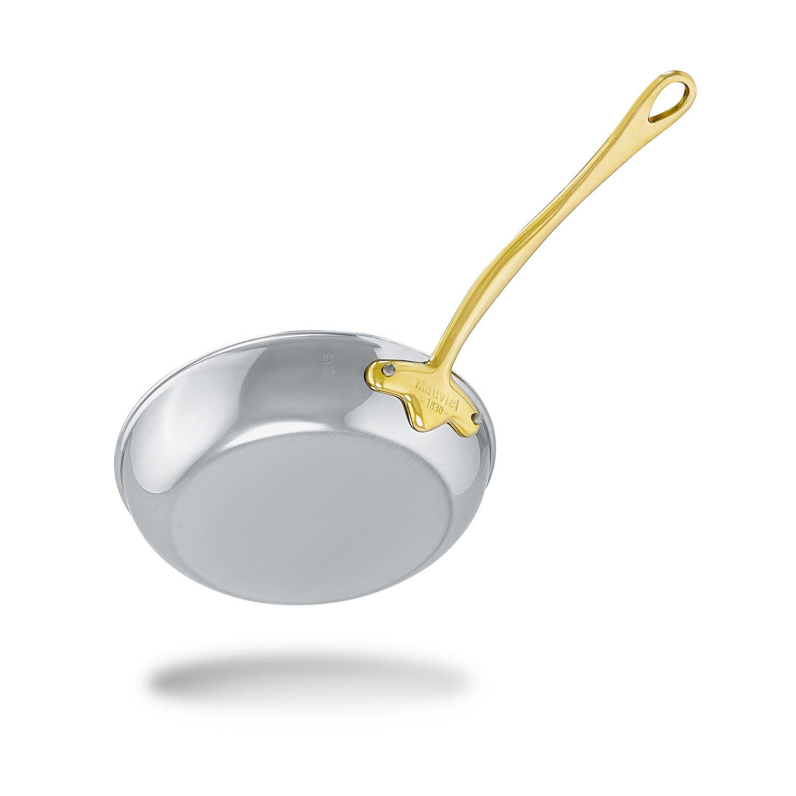 Mauviel M'Cook B 5-Ply Frying Pan With Brass Handles, 7.9-Inch