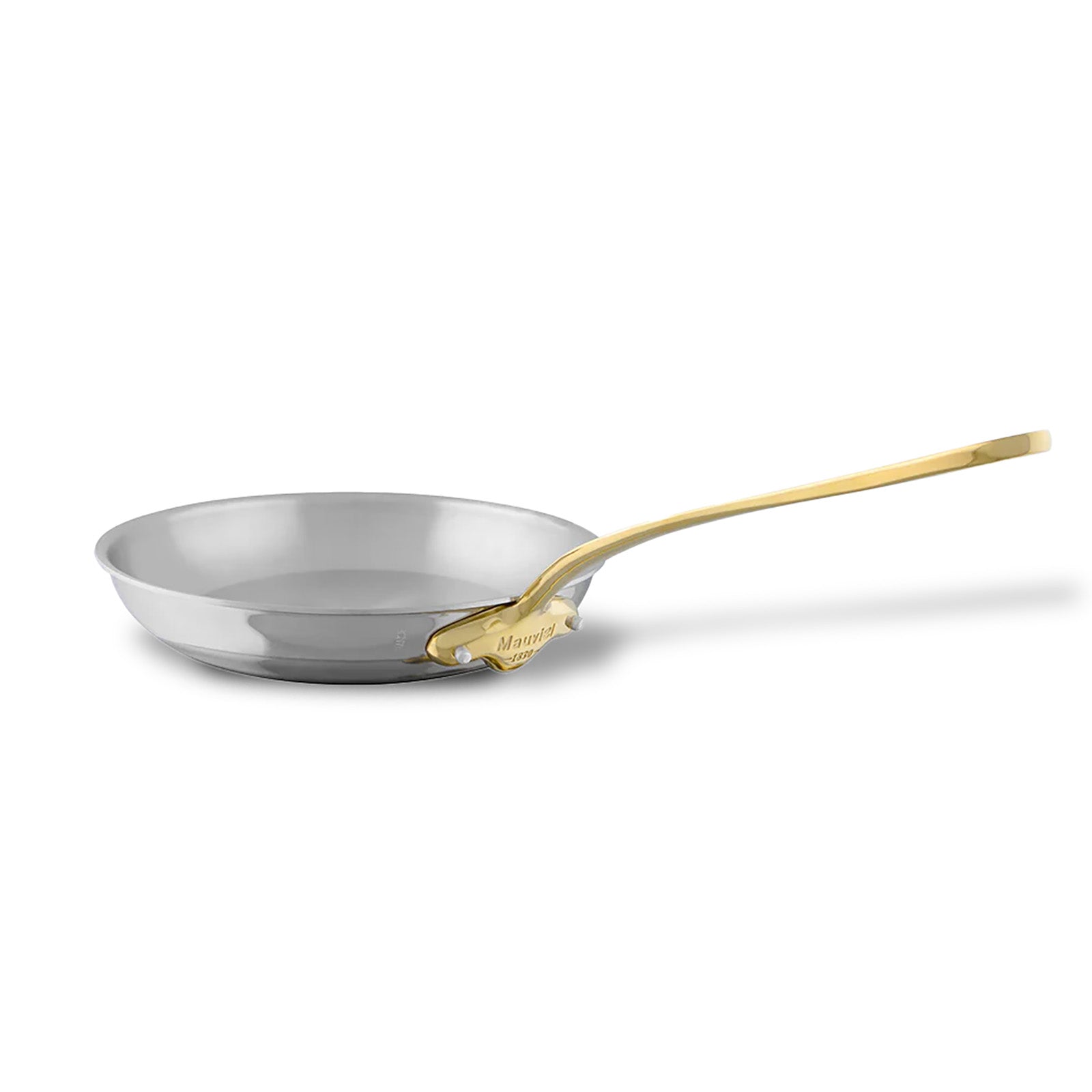 Mauviel M'Cook B 5-Ply Frying Pan With Brass Handles, 7.9-Inch