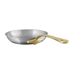 Mauviel M'Cook B 5-Ply Stainless Steel Frying Pan With Brass Handle, 10.2-in