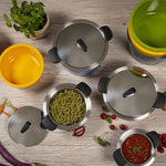 Kuhn Rikon Hotpan Stainless Steel Cooking Pot with Insulated Bowl, 1-Quart, Red
