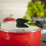 Kuhn Rikon Hotpan Stainless Steel Cooking Pot with Insulated Bowl, 2.1-Quart, Red