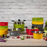 Kuhn Rikon Hotpan Stainless Steel Cooking Pot with Insulated Bowl, 3.2-Quart, Red