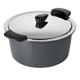 Kuhn Rikon Hotpan Stainless Steel Cooking Pot with Insulated Bowl, 2.1-Quart, Gray