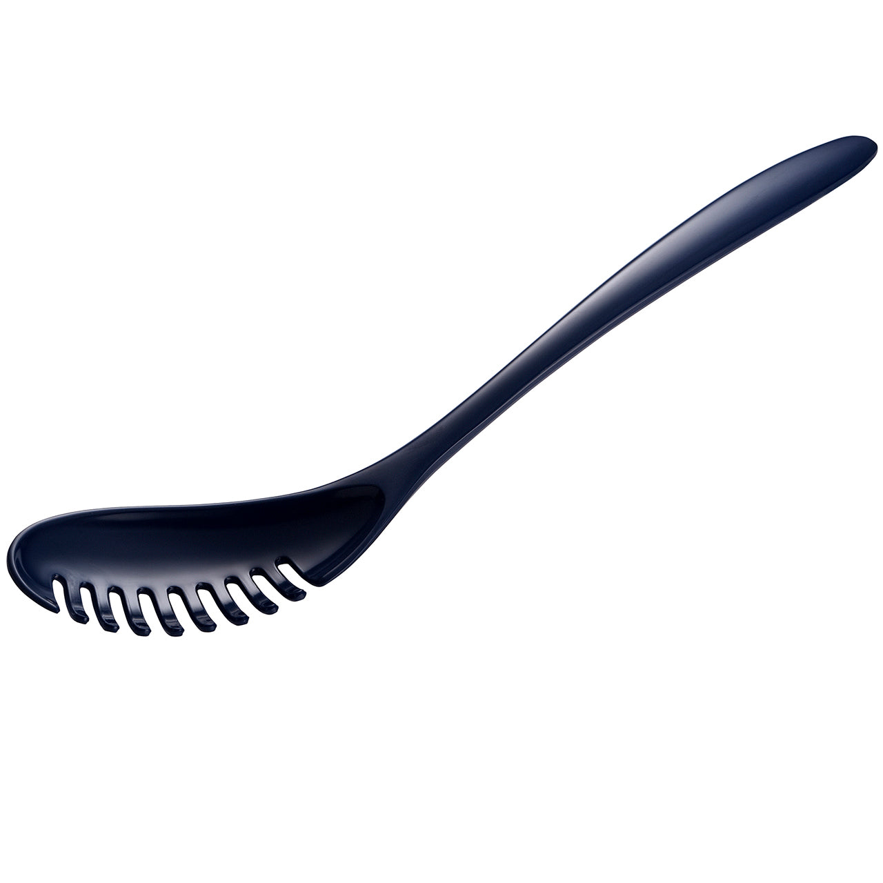 Gourmac 12-Inch Melamine Pasta Server Spaghetti Fork & Strainer, Cobalt Blue